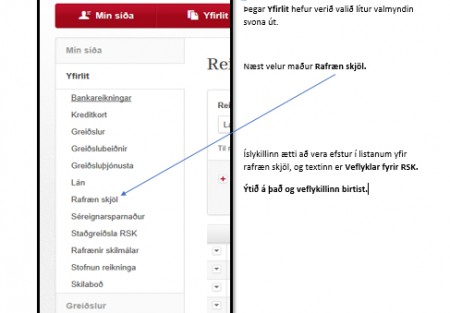 Hvernig finnur maður Íslykilinn í netbankanum?