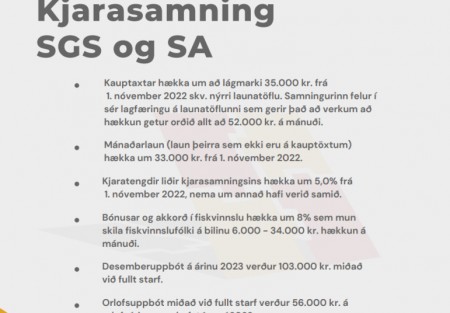 Upplýsingar um nýjan kjarasamning SGS