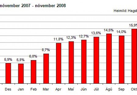 Verðbólgan 17,1% í nóvember - frétt af vef ASÍ