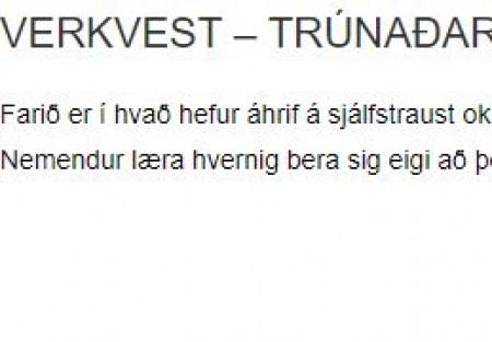 Trúnaðarmannanámskeið Verk Vest - BREYTT DAGSETNING!